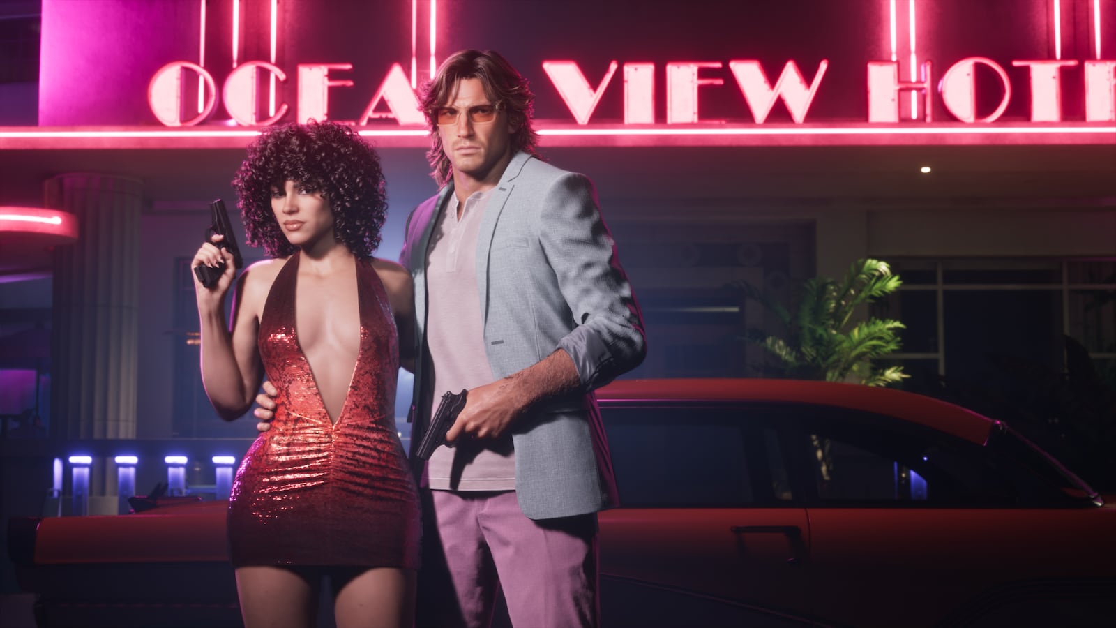 Official GTA VI Vintage Vice City Pack screenshot echoing the style of the original game